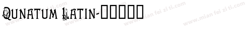 Qunatum Latin字体转换